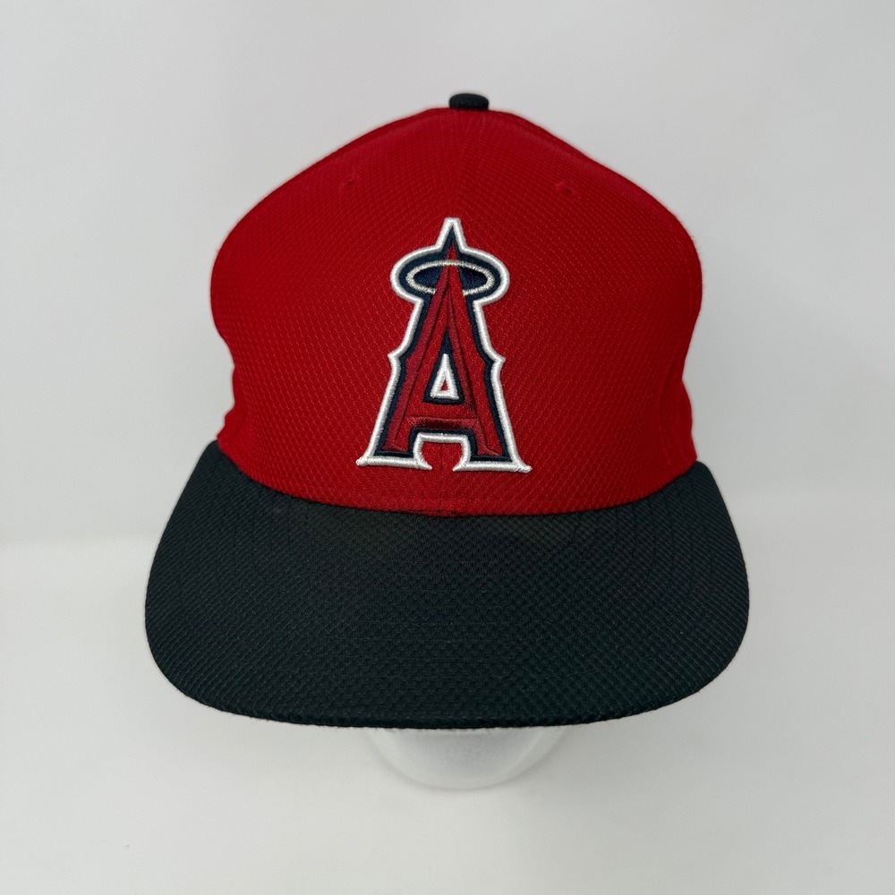 New Era 59FIFTY Los Angeles Angels MLB Authentic On-Field Hat Red Black 7 1/8